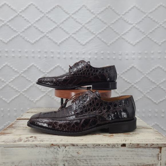 David Eden Vintage Crocodile leather Hand Carfted In Spain Men\'s Shoes Size 12 main image 15